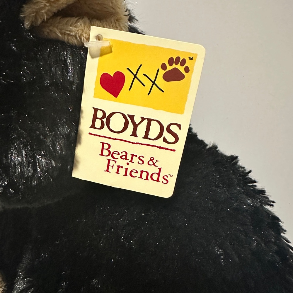 Vintage 2005 Boyds Black and Cream Plush Bear - Cozy Soft Collectible - Picture 2 of 5